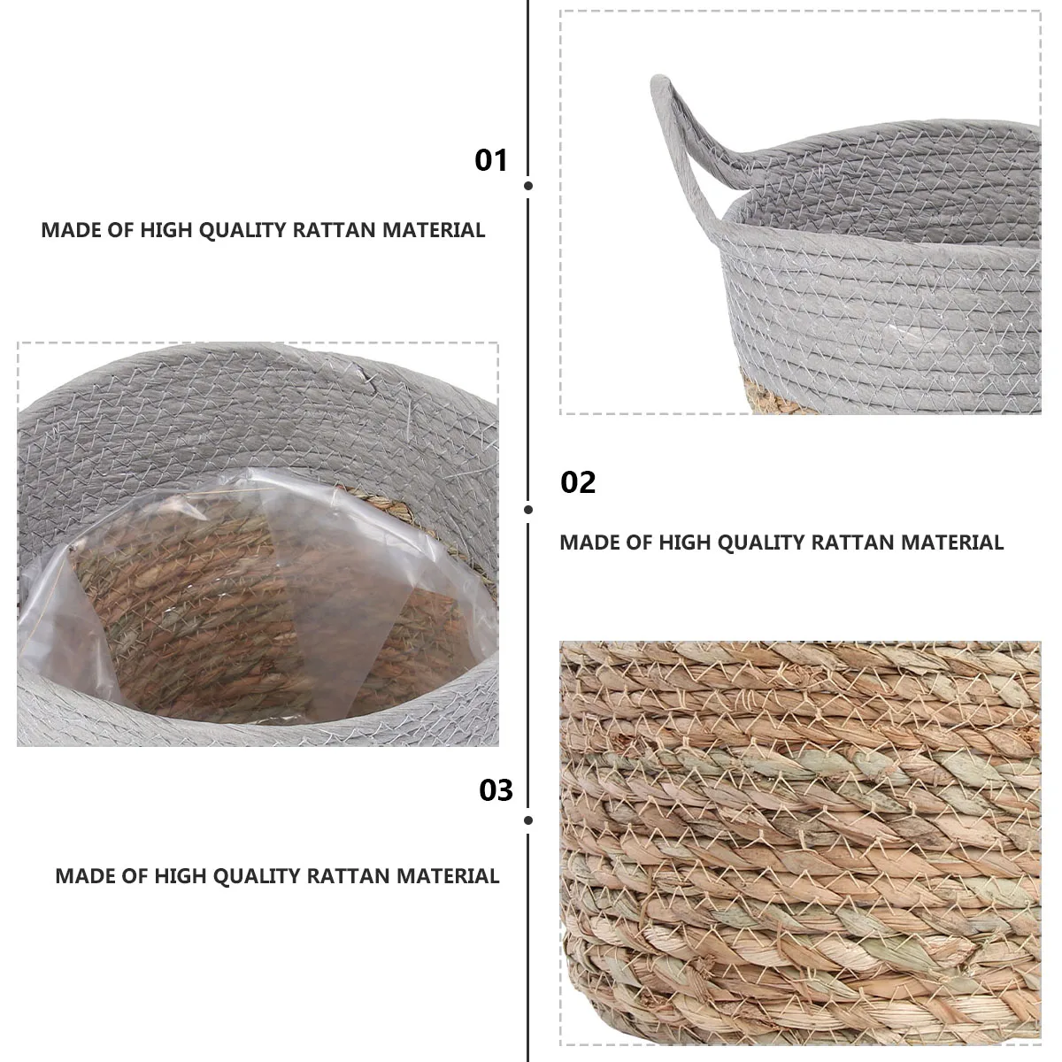 Rattan Woven Basket Large Capacity Storage Nordic Style Planter Hanging Garden Flowerpot Household Item Decorative Container
Rattan Woven Basket Large Capacity Storage Nordic Style Planter Hanging Garden Flowerpot Household Item Decorative Container
