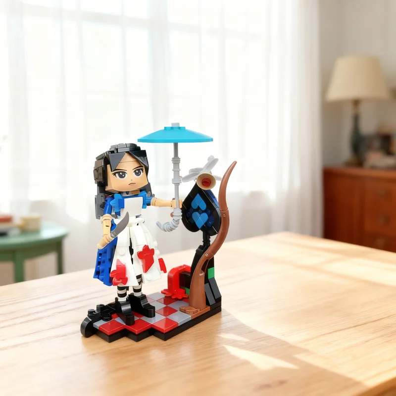 541pcs MOC Alice Madness Returns Figure Icons Model Building Blocks Construction Toy Assemble Christmas Gift Creative DIY Idea
541pcs MOC Alice Madness Returns Figure Icons Model Building Blocks Construction Toy Assemble Christmas Gift Creative DIY Idea