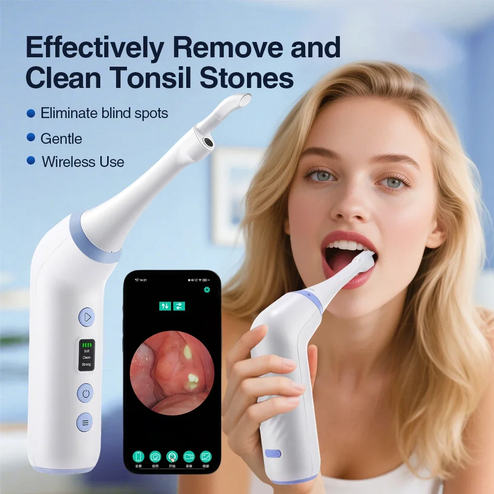 3 Suction Mode Tonsil Stone Remover Visible HD Camera Electronic Vacuum Tonsil Stone Removal Kit Anti Bad Breath Oral Fresh Care
3 Suction Mode Tonsil Stone Remover Visible HD Camera Electronic Vacuum Tonsil Stone Removal Kit Anti Bad Breath Oral Fresh Care