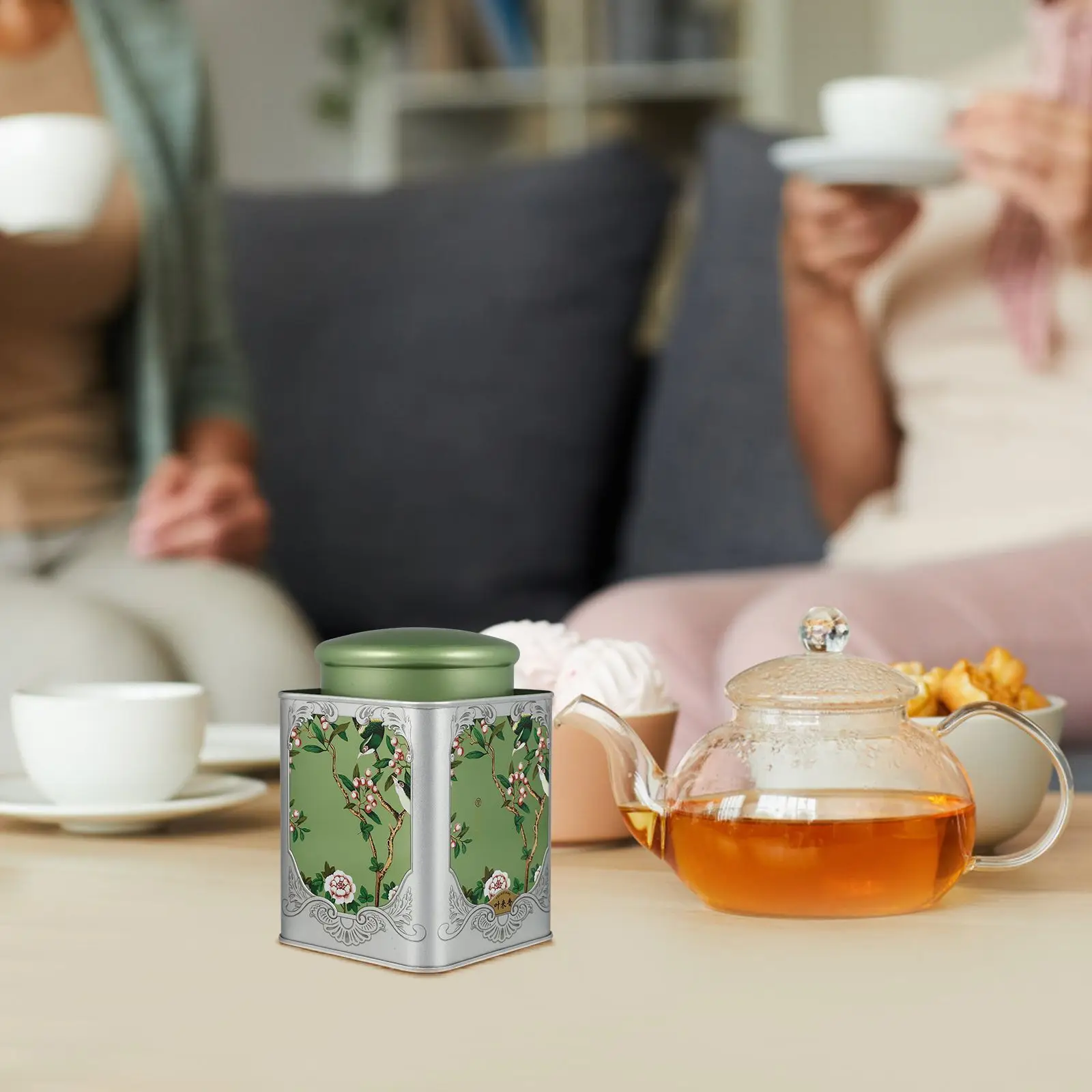 Sealed Tea Canister Square Tinplate Cans Green Single Jar Airtight Containers for Tea Bags Candies Snacks Home Kitchen Bar
Sealed Tea Canister Square Tinplate Cans Green Single Jar Airtight Containers for Tea Bags Candies Snacks Home Kitchen Bar