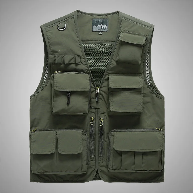 Men Outdoor Vest Multi-Pocket Solid Color Fishing Director Reporter Work Waistcoat Photography Casual Breathable Vest Jacket 7XL
Men Outdoor Vest Multi-Pocket Solid Color Fishing Director Reporter Work Waistcoat Photography Casual Breathable Vest Jacket 7XL