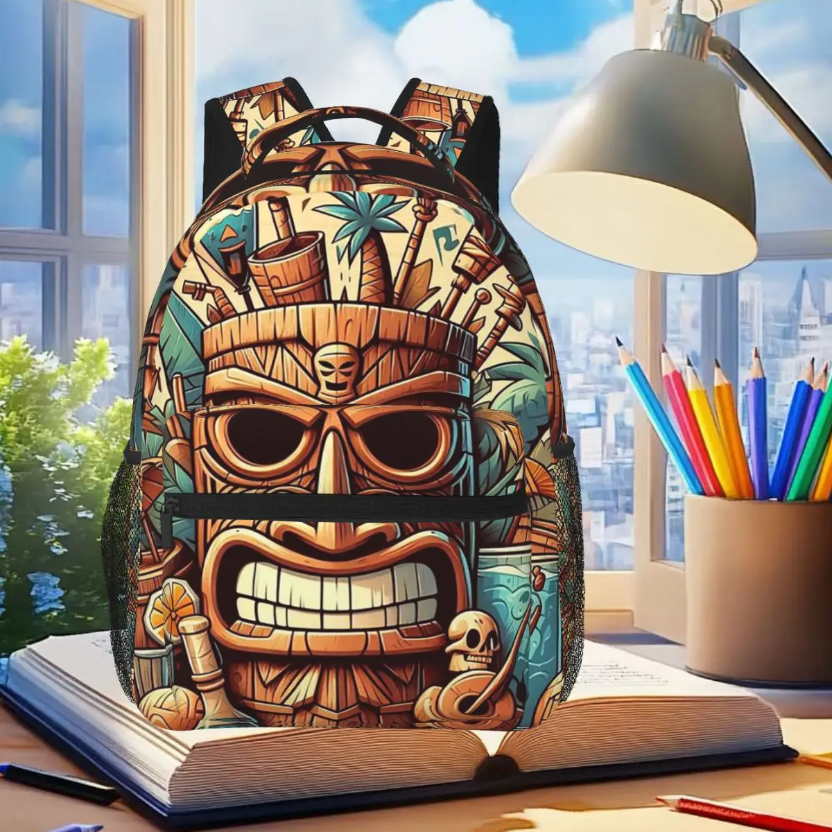 Bronze Cartoon Tribal Face Backpack Student Boys Girls BookBag Children School Bag Laptop Shoulder Bags for Men Women
Bronze Cartoon Tribal Face Backpack Student Boys Girls BookBag Children School Bag Laptop Shoulder Bags for Men Women