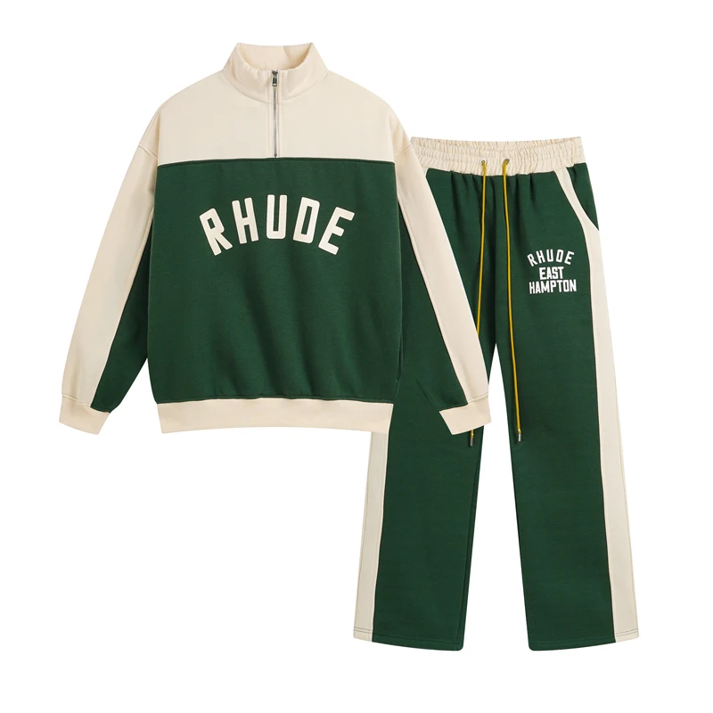 Streetwear Brand Men's Women's Casual Loose Versatile Rhude Outfit Featuring New Letter Printed Sports Pullover Sets
Streetwear Brand Men's Women's Casual Loose Versatile Rhude Outfit Featuring New Letter Printed Sports Pullover Sets