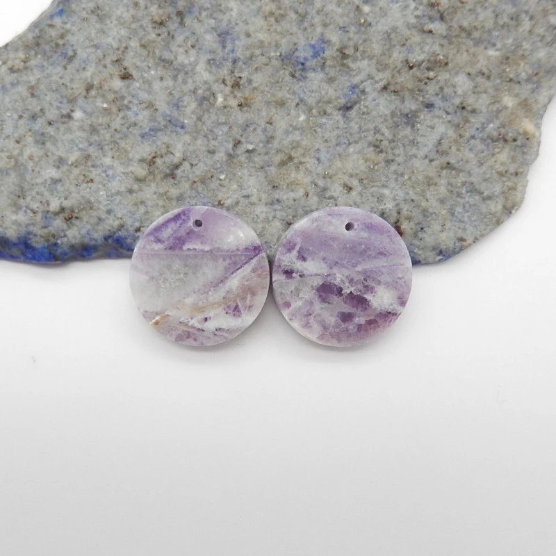 Natural Purple Lace Agate Earring Beads 18x3mm Loose Gemstone Jewelry Accessories 4.7g Fashion Gift for Women
Natural Purple Lace Agate Earring Beads 18x3mm Loose Gemstone Jewelry Accessories 4.7g Fashion Gift for Women