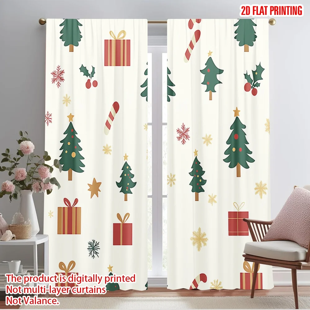 2pcs,2D plane printing Curtain Popular Christmas Trees Gift Snowflakes (3) Versatile Polyester Fabric (without rod) Versatile
2pcs,2D plane printing Curtain Popular Christmas Trees Gift Snowflakes (3) Versatile Polyester Fabric (without rod) Versatile