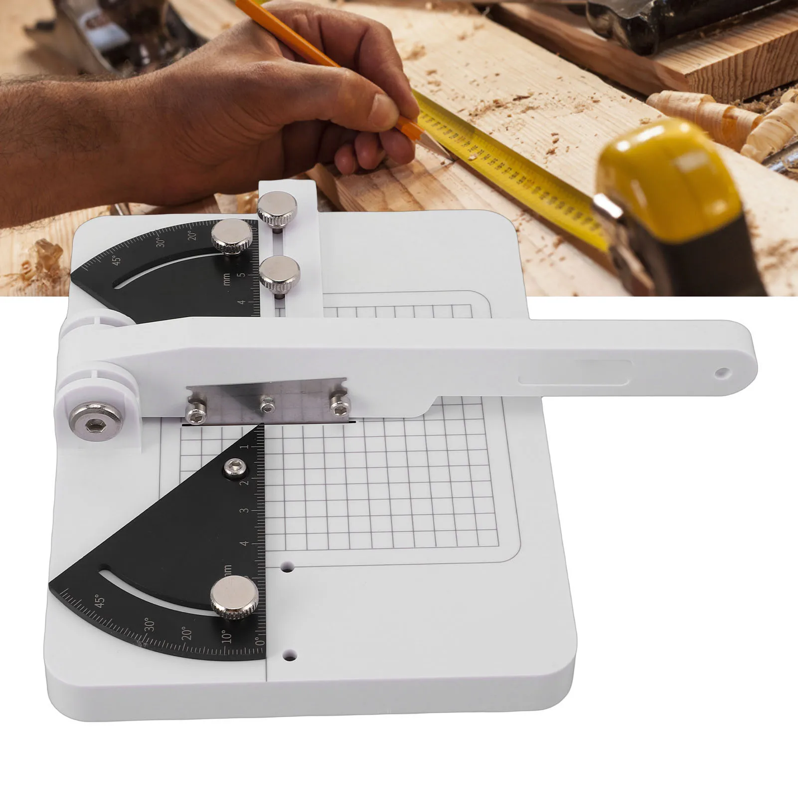 45 Degree Angle Cutting Tool Miter Cutter 45 Degree Adjustable Manual Angle Cutting Station for Plastic Wood Construction
45 Degree Angle Cutting Tool Miter Cutter 45 Degree Adjustable Manual Angle Cutting Station for Plastic Wood Construction