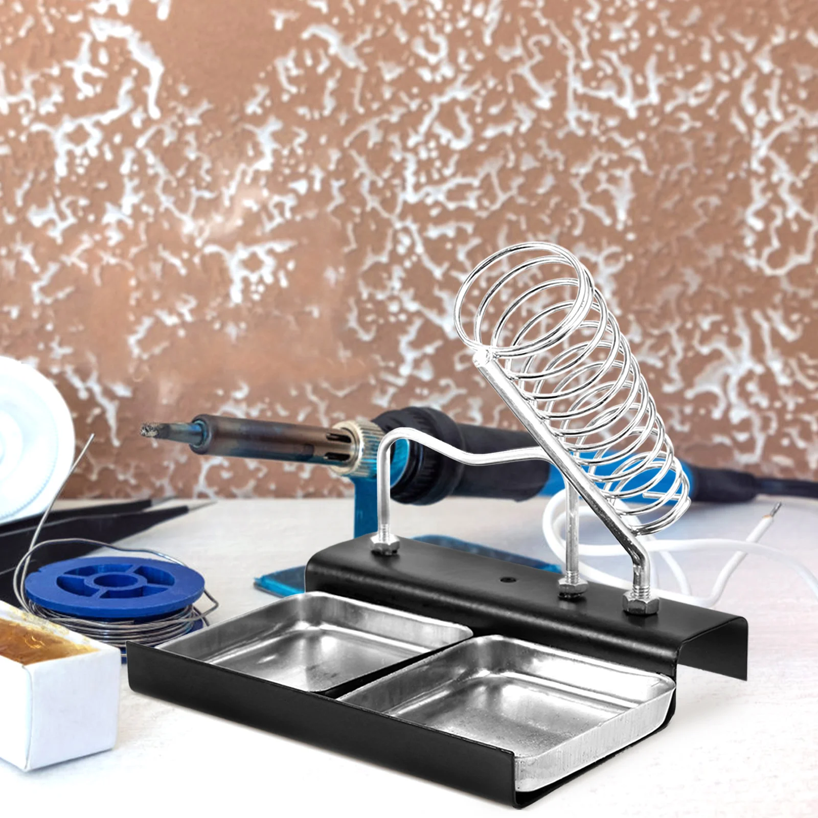 Dual Soldering Iron Stand Sturdy Metal Holder Hobbyists Electricians Portable Lightweight Multi-Use Rack Detachable Design Heavy
Dual Soldering Iron Stand Sturdy Metal Holder Hobbyists Electricians Portable Lightweight Multi-Use Rack Detachable Design Heavy