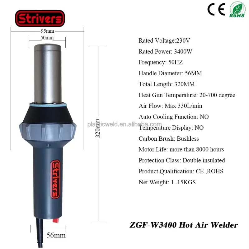 Термофен ZGF-W3400 для промышленного нагрева, сушки, термоусадки, как нагревательное оборудование, с бесщеточным двигателем
Термофен ZGF-W3400 для промышленного нагрева, сушки, термоусадки, как нагревательное оборудование, с бесщеточным двигателем