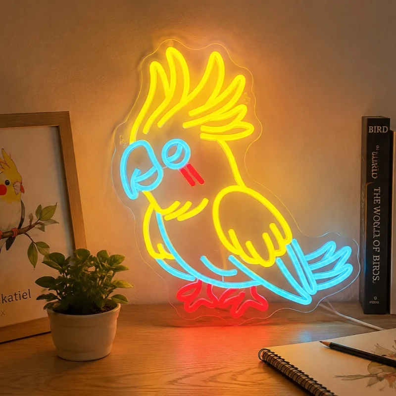 A parrot-shaped neon sign, wall-mounted neon decoration, perfect for bedrooms, home offices, and parties
A parrot-shaped neon sign, wall-mounted neon decoration, perfect for bedrooms, home offices, and parties