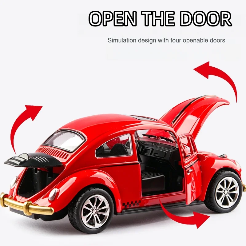 1pc Children's Toy - Boy Cartoon Educational Vehicle Model - Four Doors Openable Small Car - Retro Beetle Toy Car
1pc Children's Toy - Boy Cartoon Educational Vehicle Model - Four Doors Openable Small Car - Retro Beetle Toy Car