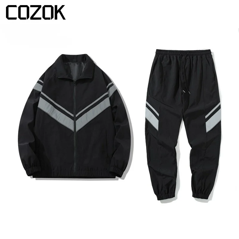 Men Fashion Reflective Tracksuit 2023 Patchwork Varsity Jacket Sportswear Casual Suits 2 Piece Sports Jacket+Pants Jogging Sets
Men Fashion Reflective Tracksuit 2023 Patchwork Varsity Jacket Sportswear Casual Suits 2 Piece Sports Jacket+Pants Jogging Sets