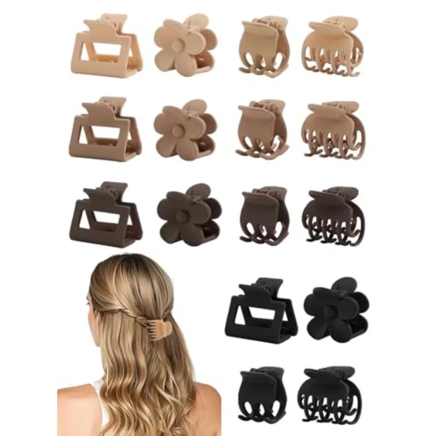 16 PCS Small Hair Clips for Women Girls, Durable Matte Claw Clips for Thin Hair, Strong Hold NonSlip Medium Hair Claw Clips, Mi
16 PCS Small Hair Clips for Women Girls, Durable Matte Claw Clips for Thin Hair, Strong Hold NonSlip Medium Hair Claw Clips, Mi
