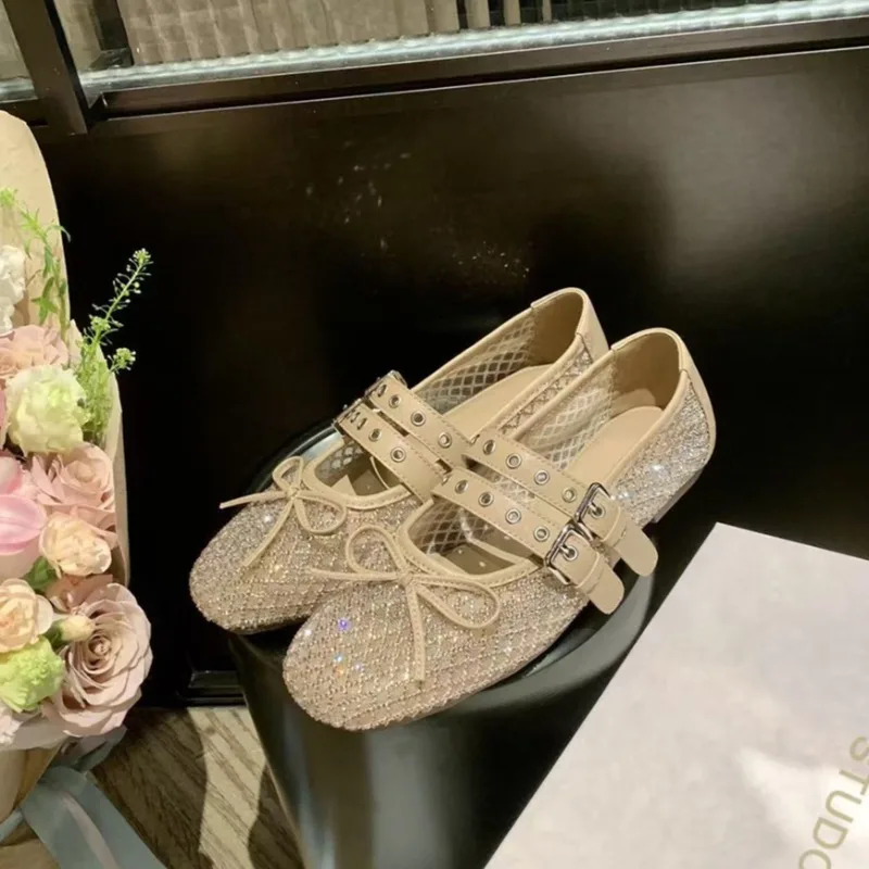 Women's Mary Jane Shoes Exquisite Exquisite Bling Air Mesh Casual Shoes for Woman Fashion Flat Shoe Designer Shoes Zapatos Mujer
Women's Mary Jane Shoes Exquisite Exquisite Bling Air Mesh Casual Shoes for Woman Fashion Flat Shoe Designer Shoes Zapatos Mujer