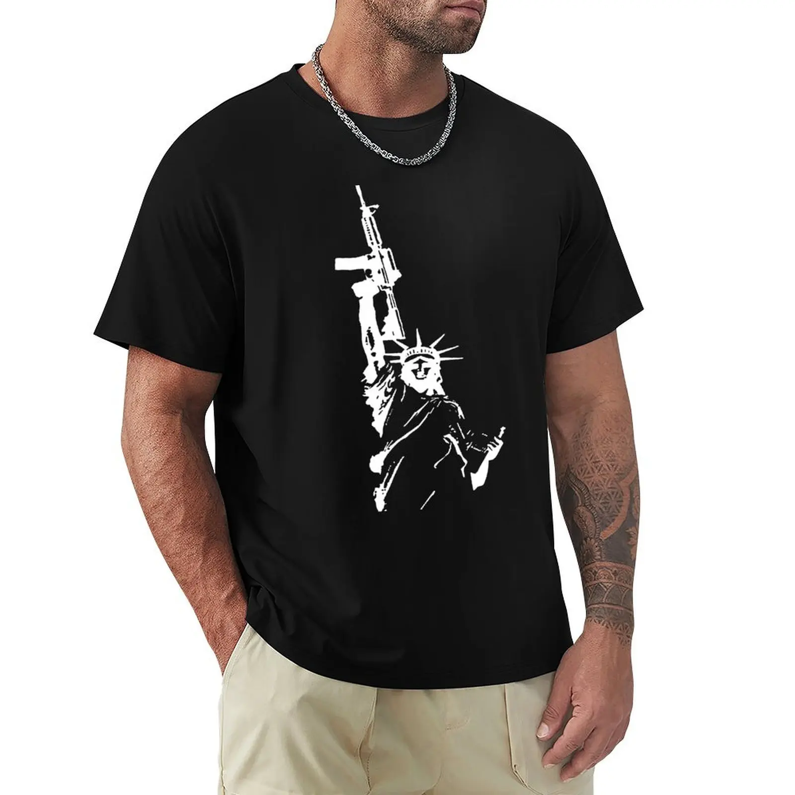 Statue of Liberty with m4a1 T-Shirt Festival Casual Short Sleeve
Statue of Liberty with m4a1 T-Shirt Festival Casual Short Sleeve