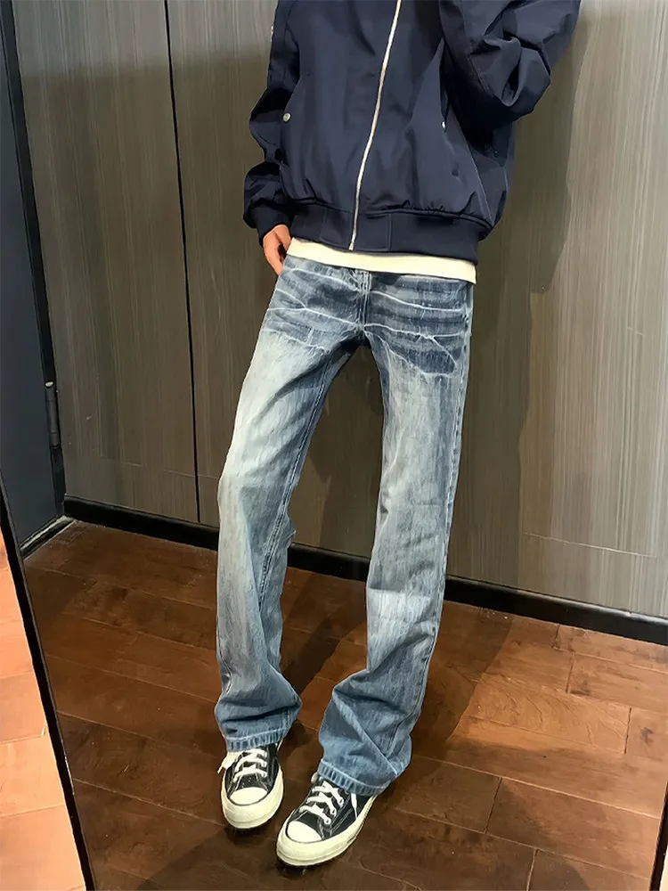 American High Street Lightning Pattern Flared Jeans Men's CleanFit Knife Straight Tube Pants High-End Feeling Jeans
American High Street Lightning Pattern Flared Jeans Men's CleanFit Knife Straight Tube Pants High-End Feeling Jeans