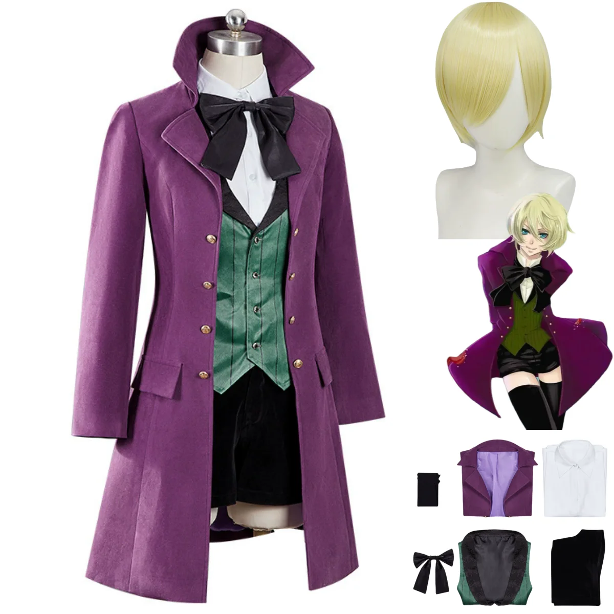 Anime Alois Trancy Cosplay Costume Purple Evening Dress Coat Shirt Uniform Man Carnival Christmas Suit 2025 Hot
Anime Alois Trancy Cosplay Costume Purple Evening Dress Coat Shirt Uniform Man Carnival Christmas Suit 2025 Hot