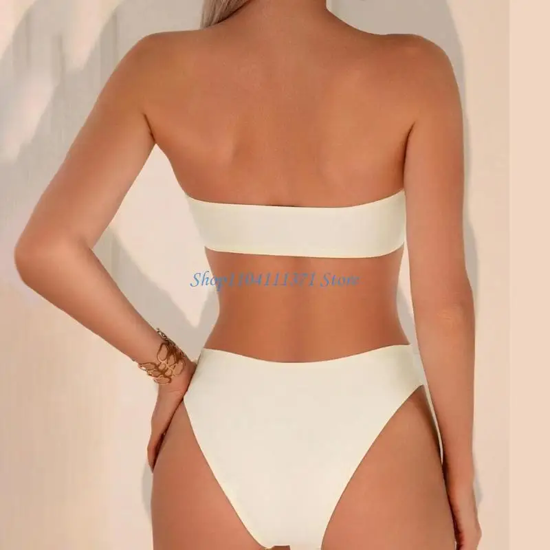 P9FC Women's 2 Piece Sets 3D Floral Appliques Strapless Sleeveless High Cut Bandeau Swimsuits
P9FC Women's 2 Piece Sets 3D Floral Appliques Strapless Sleeveless High Cut Bandeau Swimsuits