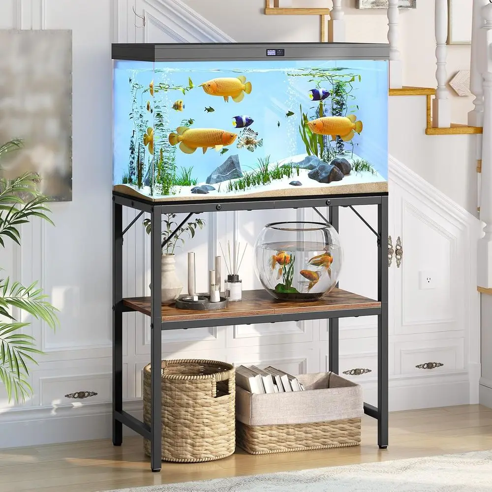 20 Gallon ish Tank Stand, Aquarium Stand with 2-Tier Storage Shelves, Heavy Duty Breeder Turtle Terrarium Stand Rack or Home Oic
20 Gallon ish Tank Stand, Aquarium Stand with 2-Tier Storage Shelves, Heavy Duty Breeder Turtle Terrarium Stand Rack or Home Oic