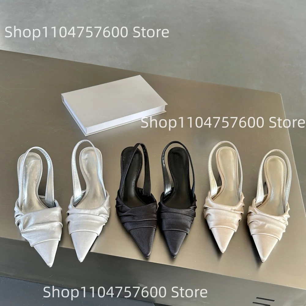 Women's Champagne Satin Ruched Pointed Toe Slingback Strap Kitten Heel Pumps Luxurious Elegant Ladies Classic Office Dress Shoes
Women's Champagne Satin Ruched Pointed Toe Slingback Strap Kitten Heel Pumps Luxurious Elegant Ladies Classic Office Dress Shoes