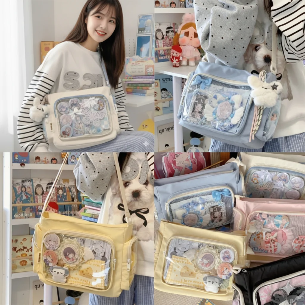 Kawaii Transparent Ita Bag Large Capacity Preppy Style Crossbody Messenger Bag For Anime Fans Students Daily Back To School New
Kawaii Transparent Ita Bag Large Capacity Preppy Style Crossbody Messenger Bag For Anime Fans Students Daily Back To School New