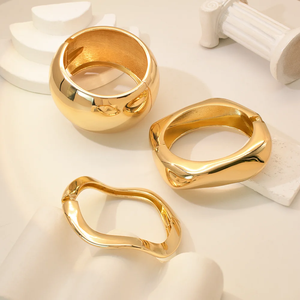 GZJPEI 1PC/3PCS Irregular Chunky Smooth Bracelet Gold Color Big Cuff Bracelet Set Punk Hip Hop Party Jewelry Gift 2025 New
GZJPEI 1PC/3PCS Irregular Chunky Smooth Bracelet Gold Color Big Cuff Bracelet Set Punk Hip Hop Party Jewelry Gift 2025 New