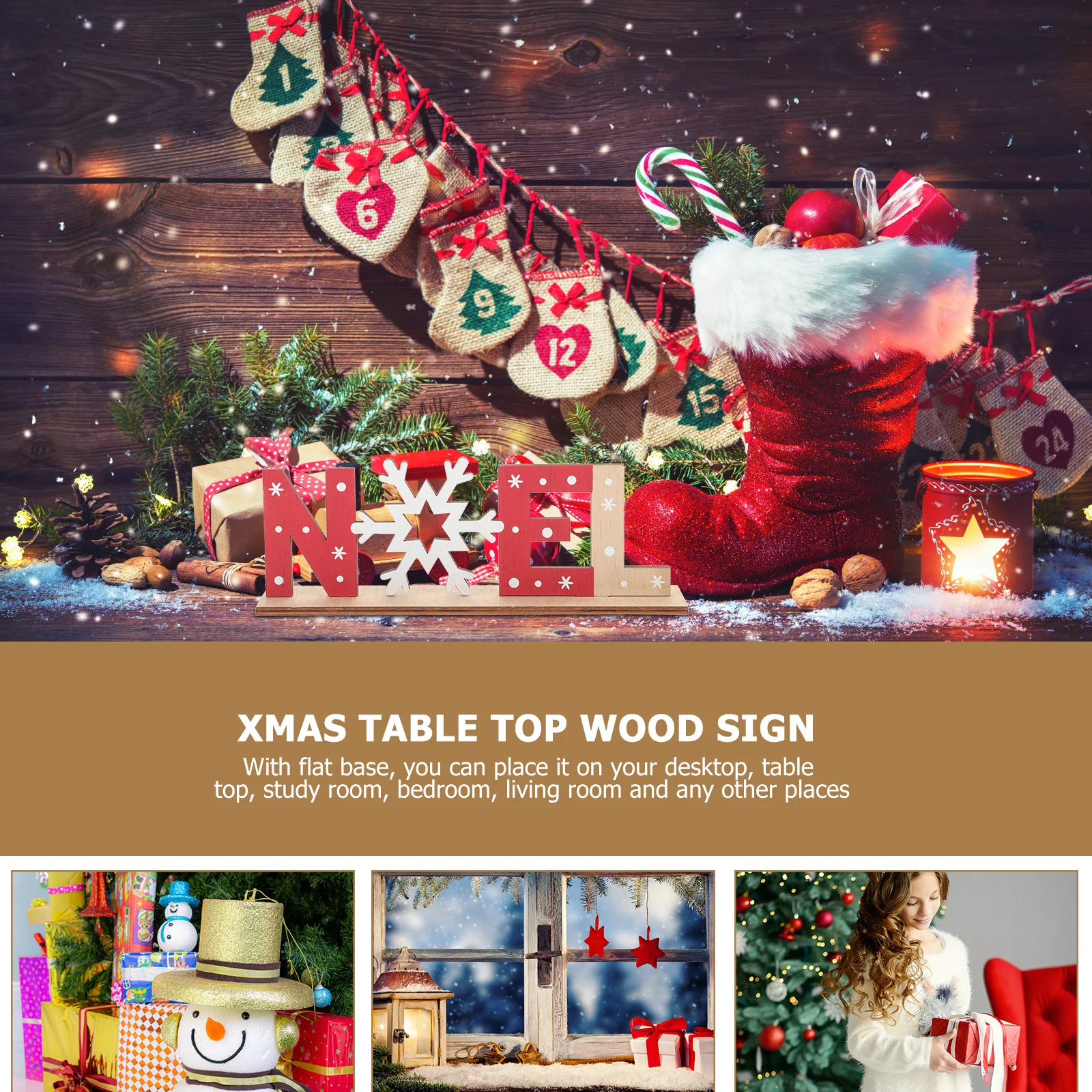 Natural Wooden Noel Sign Christmas Snowflake Plaque Festive Home Table Decor Christmas Noel Wood Sign Xmas Party Decoration
Natural Wooden Noel Sign Christmas Snowflake Plaque Festive Home Table Decor Christmas Noel Wood Sign Xmas Party Decoration