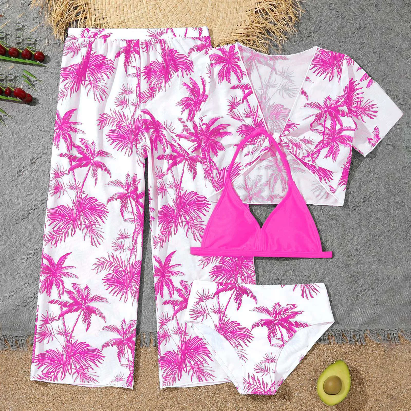 Skirt Suit Girls Girl'S 4 Piece Swimsuits Tropical Print Bikini Set Bathing Suits With Mesh Girls Swimsuit Guard Set Vacation
Skirt Suit Girls Girl'S 4 Piece Swimsuits Tropical Print Bikini Set Bathing Suits With Mesh Girls Swimsuit Guard Set Vacation