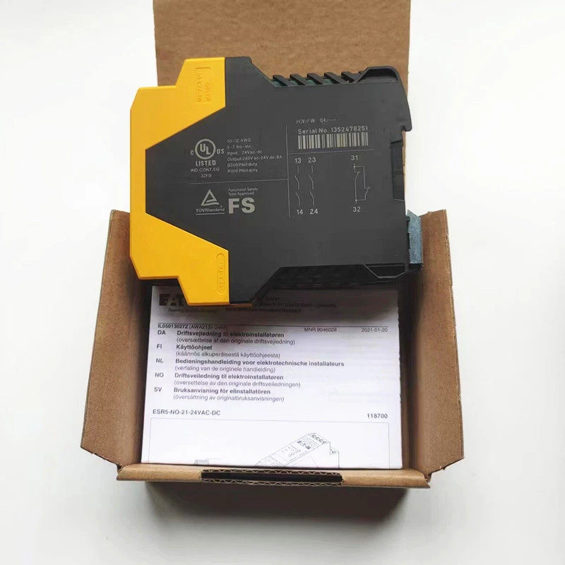 Eaton Muller ESR5-NO Series High Performance Safety Relay, Emergency Stop Monitoring Module, SIL3 PL e Certified
Eaton Muller ESR5-NO Series High Performance Safety Relay, Emergency Stop Monitoring Module, SIL3 PL e Certified
