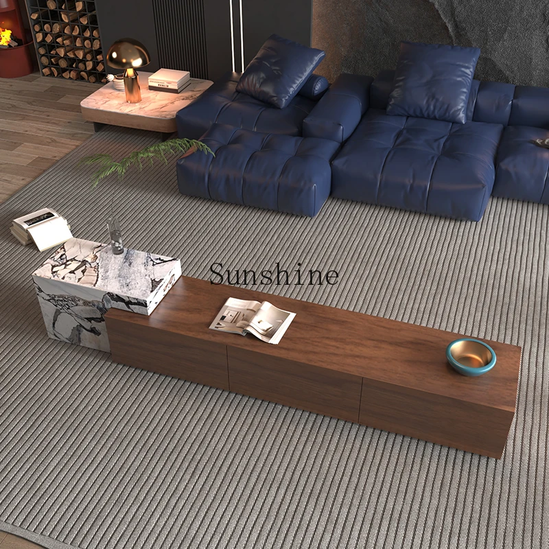 Solid wood TV cabinet natural marble light luxury high-end living room modern simple light luxury 
Solid wood TV cabinet natural marble light luxury high-end living room modern simple light luxury