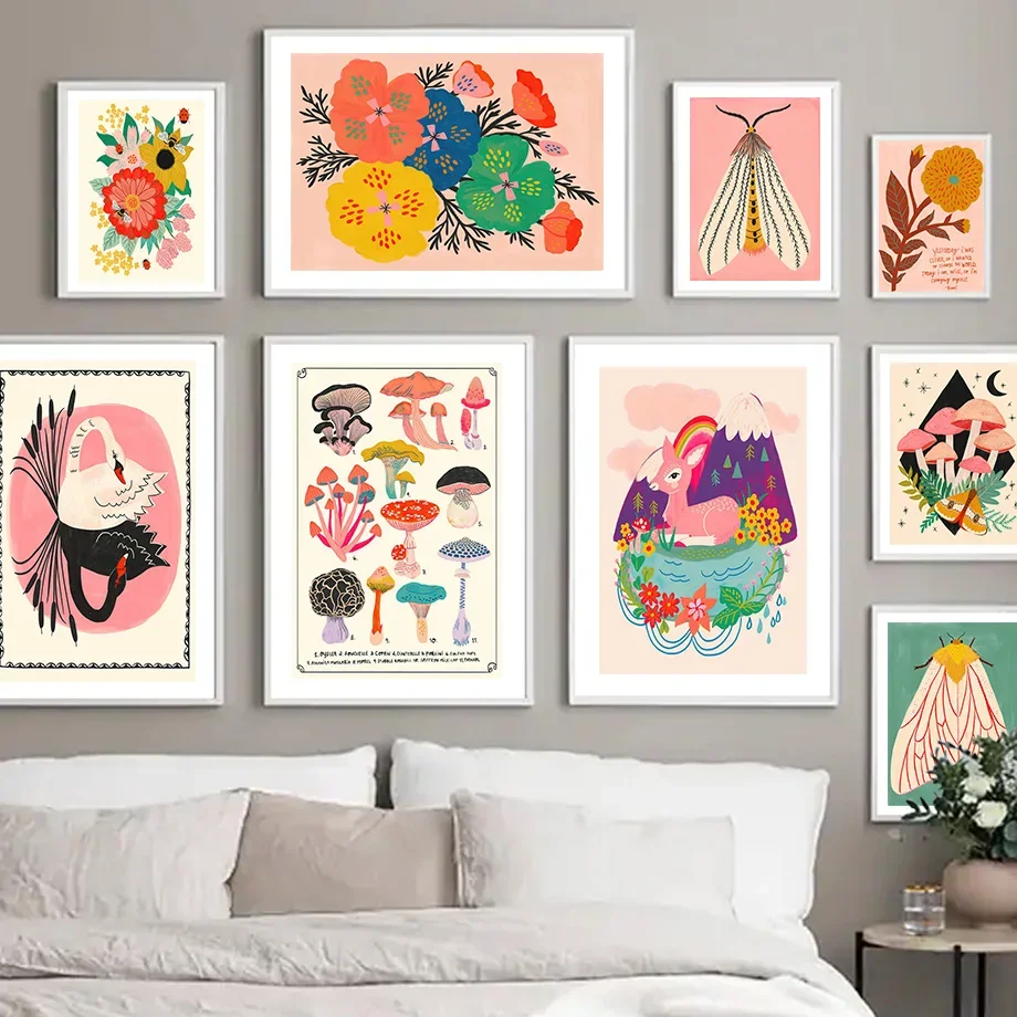 Abstract Mushroom Flower Insect Deer Boho Wall ArtNordic Posters Canvas Painting And Prints Wall Pictures For Living Room Decor
Abstract Mushroom Flower Insect Deer Boho Wall ArtNordic Posters Canvas Painting And Prints Wall Pictures For Living Room Decor