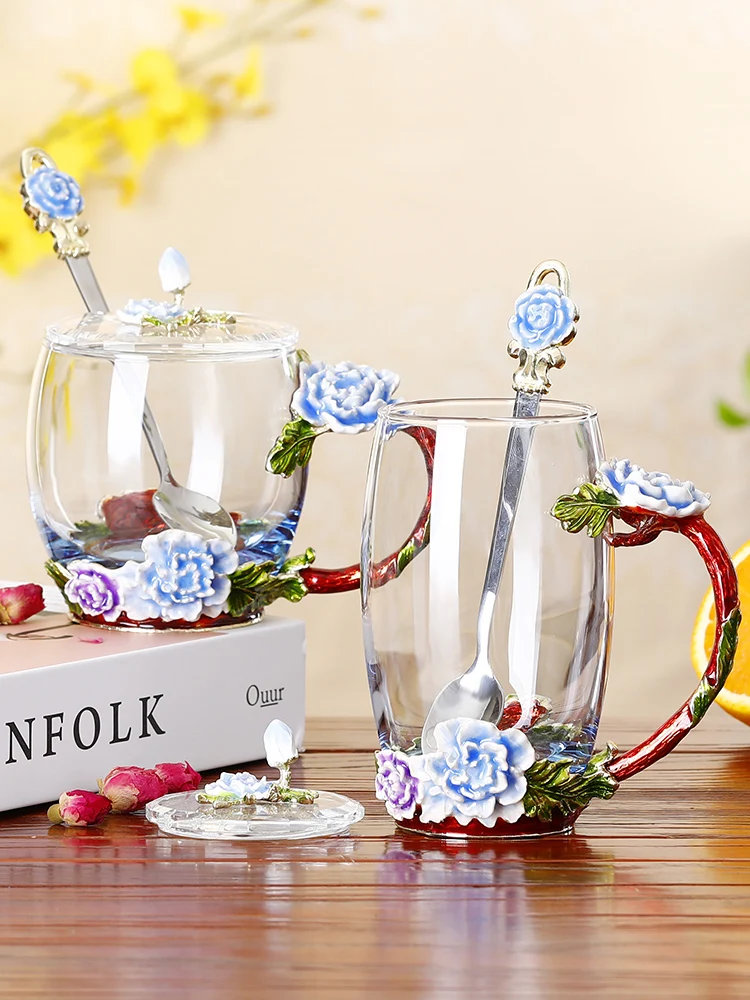 European Enamel Crystal Glass Cup, Female Flower Tea Cup, Home Decor, Office Soak Cup, Creative Wedding Gifts
European Enamel Crystal Glass Cup, Female Flower Tea Cup, Home Decor, Office Soak Cup, Creative Wedding Gifts