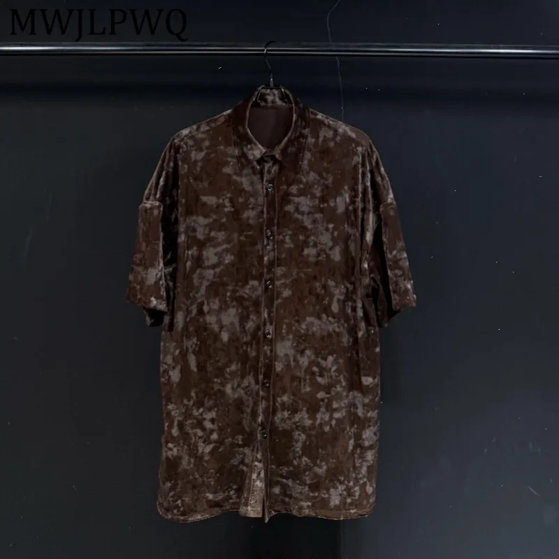 MWJLPWQ Velvet Vintage Distressed Tie-Dye Short-Sleeve Shirt For Men Turn-Down Collar Loose Fit Breathable Casual Top Tide 16600
MWJLPWQ Velvet Vintage Distressed Tie-Dye Short-Sleeve Shirt For Men Turn-Down Collar Loose Fit Breathable Casual Top Tide 16600