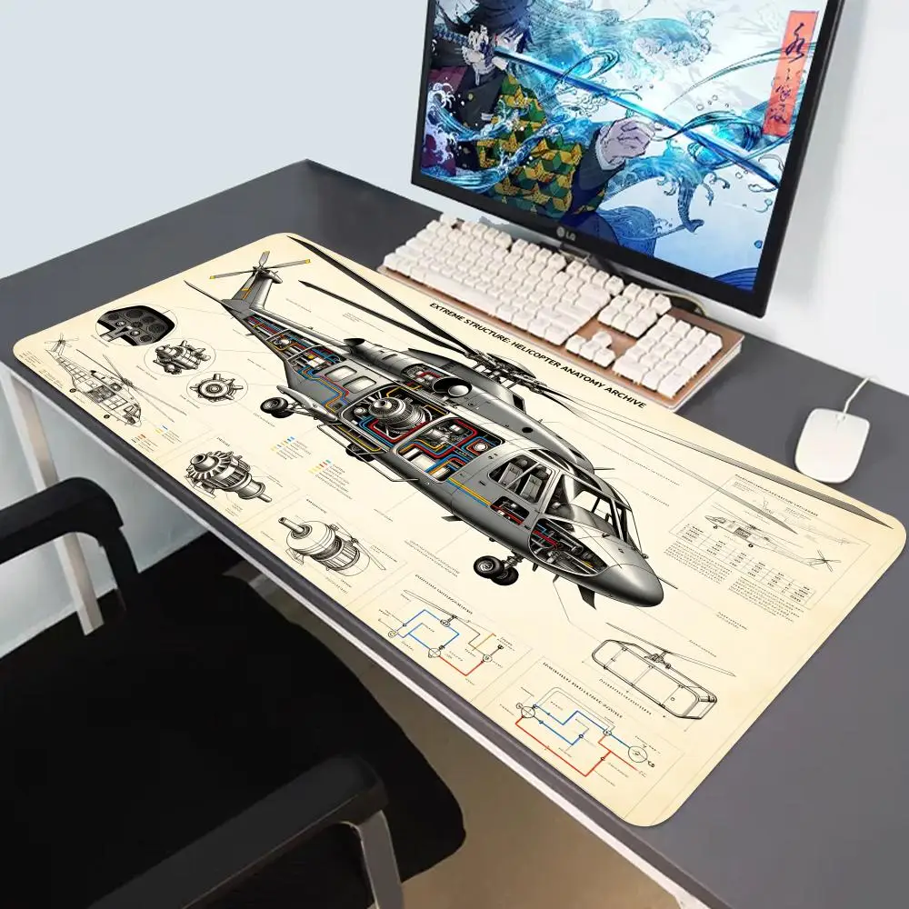HYBXAXC Vintage Helicopter Anatomy Blueprint Mouse Pad Retro Aircraft Diagram Anti-Slip Desk Mat
HYBXAXC Vintage Helicopter Anatomy Blueprint Mouse Pad Retro Aircraft Diagram Anti-Slip Desk Mat