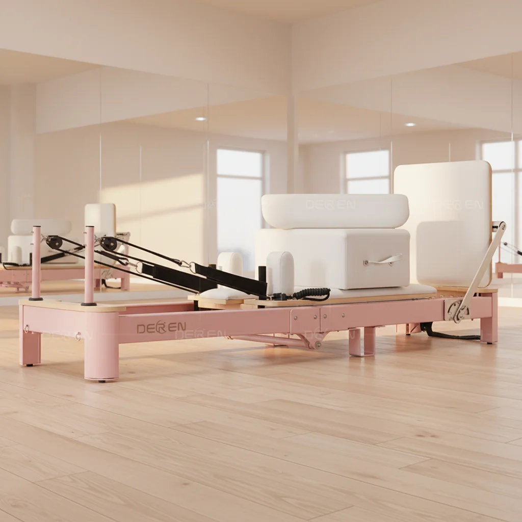 Commercial New Arrival Pilates Reformer for Studio and Home Use Eco-Friendly Fitness Equipment
Commercial New Arrival Pilates Reformer for Studio and Home Use Eco-Friendly Fitness Equipment