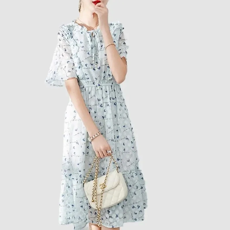 2024 Summer Elegant Dress, for Women's Clothing ,New Summer Short Sleeve Slimming Floral A-line Dress,Woman Dresses,Vestidos,
2024 Summer Elegant Dress, for Women's Clothing ,New Summer Short Sleeve Slimming Floral A-line Dress,Woman Dresses,Vestidos,