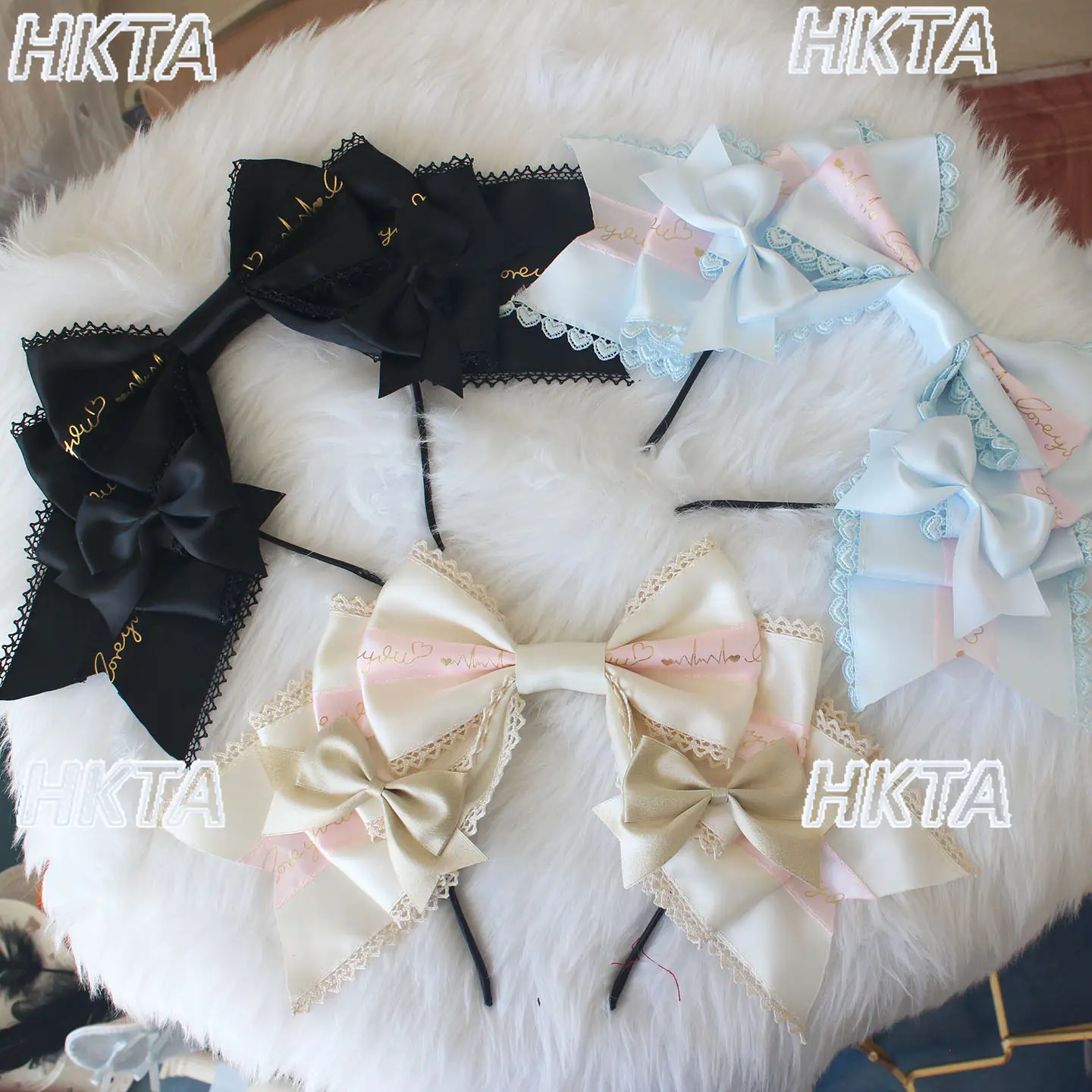 Original Lolita Black Gold Big Bow Headband Cute Apricot Lolita Handmade Light Blue Kc Headband Lolita Girl Headwear Hairband
Original Lolita Black Gold Big Bow Headband Cute Apricot Lolita Handmade Light Blue Kc Headband Lolita Girl Headwear Hairband