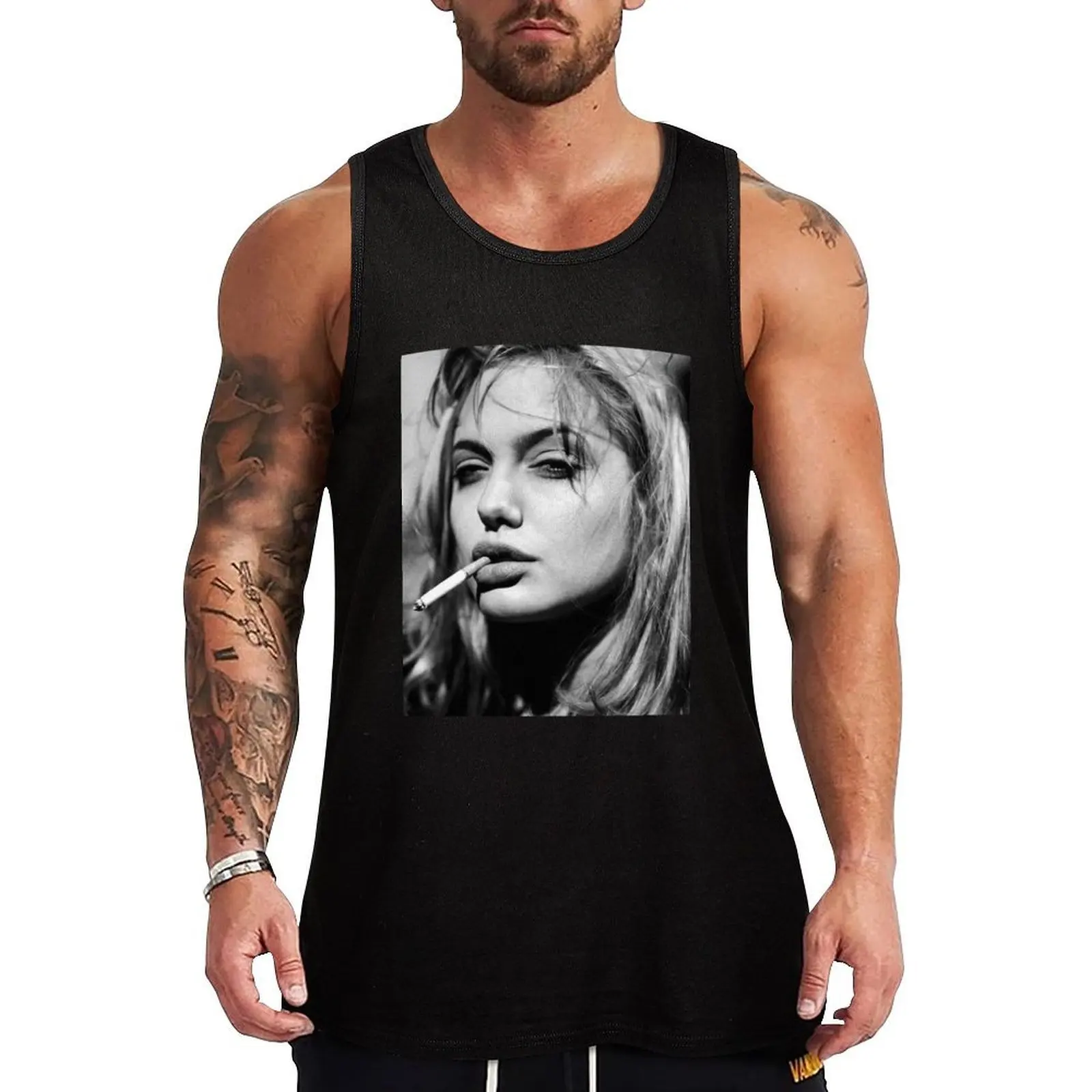 Art - Angelina Jolie Tank Top Simple Tank Top Soft Breathable Daily Undershirt
Art - Angelina Jolie Tank Top Simple Tank Top Soft Breathable Daily Undershirt