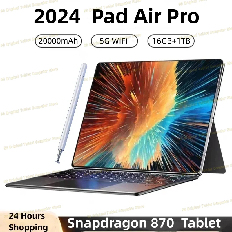 2024 Original Tablet Pad Air Pro 16GB RAM 1TB ROM 10.1 Inch tablet Android 13 Core Pad PC Phone Dual Wifi android
2024 Original Tablet Pad Air Pro 16GB RAM 1TB ROM 10.1 Inch tablet Android 13 Core Pad PC Phone Dual Wifi android