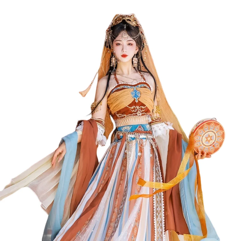 Women's Cosidental Dunhuang Ethnic Style Hanfu Tang Princess Remodeled Ancient Costume Full Set for Spring Autumn Cosplay
Women's Cosidental Dunhuang Ethnic Style Hanfu Tang Princess Remodeled Ancient Costume Full Set for Spring Autumn Cosplay