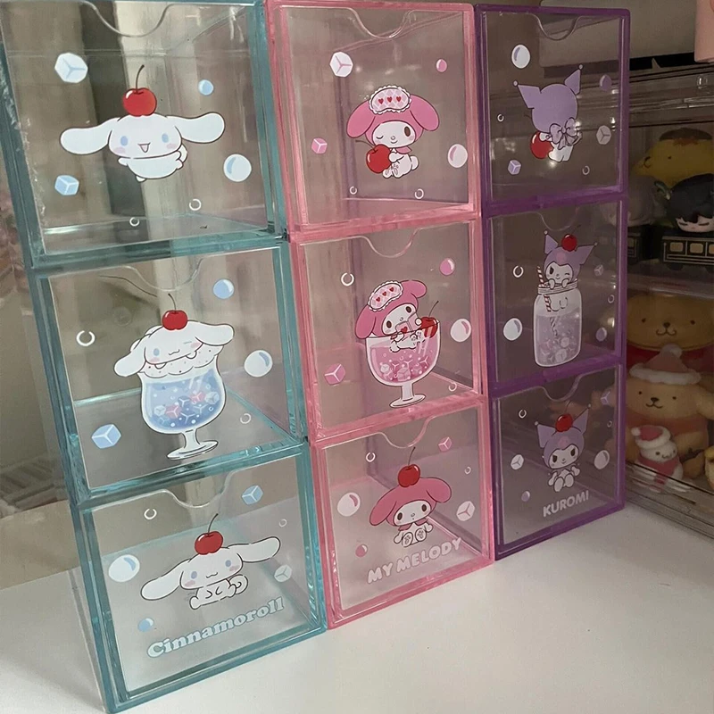 3 шт. Sanrio аниме прозрачная коробка для хранения My Melody Kuromi Cinnamoroll настольные аксессуары для макияжа ящик для хранения детский подарок
3 шт. Sanrio аниме прозрачная коробка для хранения My Melody Kuromi Cinnamoroll настольные аксессуары для макияжа ящик для хранения детский подарок