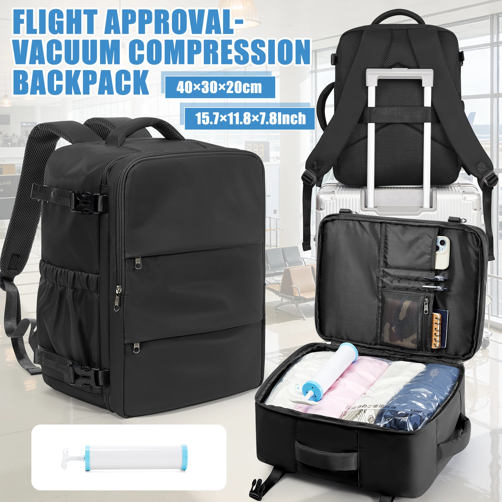 Travel Backpack, Ryanair 40x30x20 Cabin Bag Luggage Backpack, Women Backpack, Laptop Work Backpack for Men, Clothing Storage Bag
Travel Backpack, Ryanair 40x30x20 Cabin Bag Luggage Backpack, Women Backpack, Laptop Work Backpack for Men, Clothing Storage Bag
