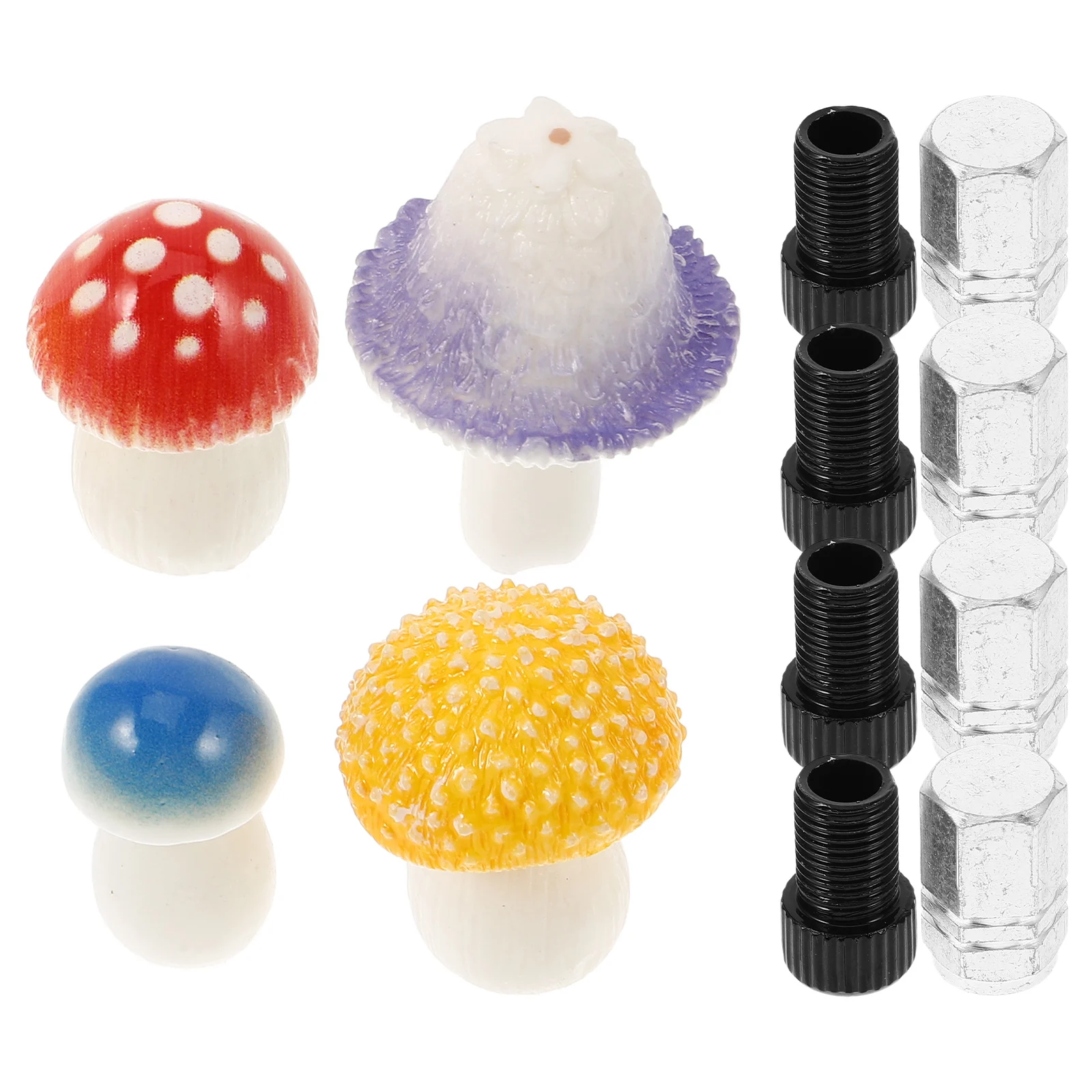 4 Pcs Mushroom Tire Valve Caps Decoration Cute Set Dust Cover Bike Universal Stem
4 Pcs Mushroom Tire Valve Caps Decoration Cute Set Dust Cover Bike Universal Stem
