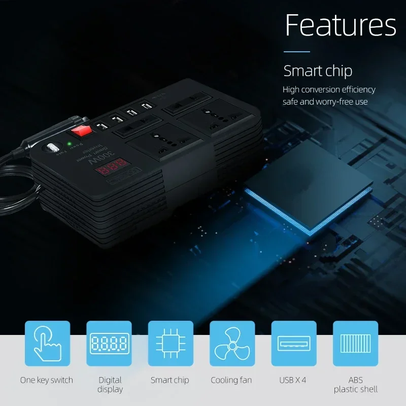 Car Battery Inverter 12V To 220V Digital Display Car Inverter 300W High Power Car Charger Modified Sine Wave Inverter Cheap And
Car Battery Inverter 12V To 220V Digital Display Car Inverter 300W High Power Car Charger Modified Sine Wave Inverter Cheap And