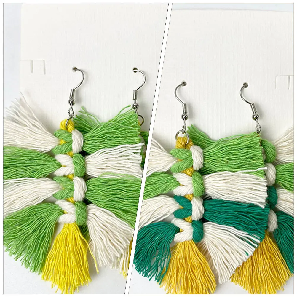 3Pairs Flowing Tassel Earrings St Patrick's Day Ear Pendant Festival Fashion Accessory Beautiful Cotton Thread Ear Drop Gift
3Pairs Flowing Tassel Earrings St Patrick's Day Ear Pendant Festival Fashion Accessory Beautiful Cotton Thread Ear Drop Gift