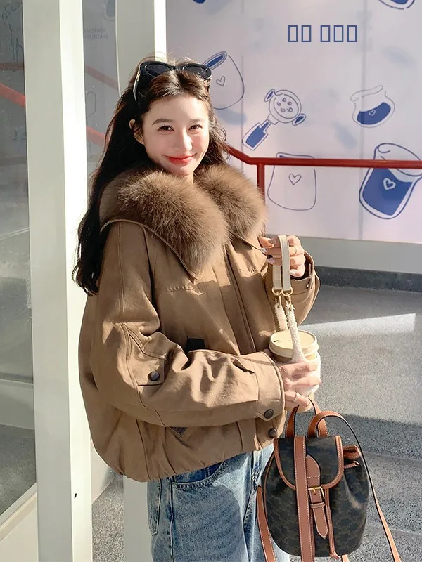 Casual Sle Women's ort down Jaet Warm Faux Fur Collar Versatile Slimming Winter Outerwear Faionable 2025 New Arrival
Casual Sle Women's ort down Jaet Warm Faux Fur Collar Versatile Slimming Winter Outerwear Faionable 2025 New Arrival