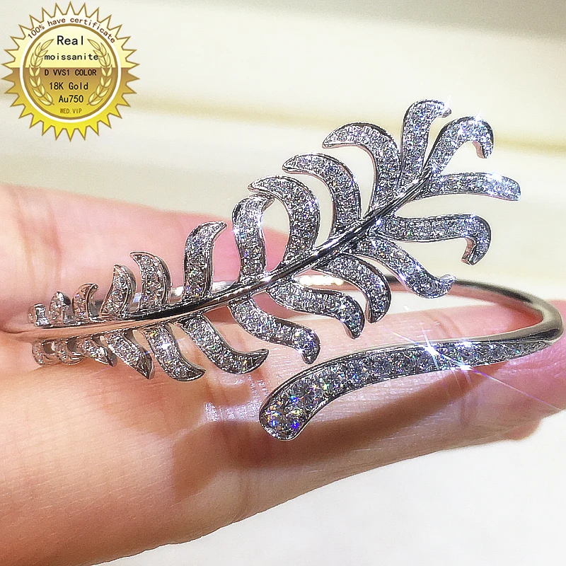 Soild 18K white gold Moissanite Diamond Bracelet Wedding Party Engagement Anniversary Bracelet
Soild 18K white gold Moissanite Diamond Bracelet Wedding Party Engagement Anniversary Bracelet