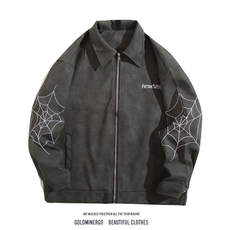 Кожаное джатовое пальто свободного кроя в стиле ретро с вышивкой паука и уличной одеждой, повседневное длинное пальто на молнии све
Кожаное джатовое пальто свободного кроя в стиле ретро с вышивкой паука и уличной одеждой, повседневное длинное пальто на молнии све