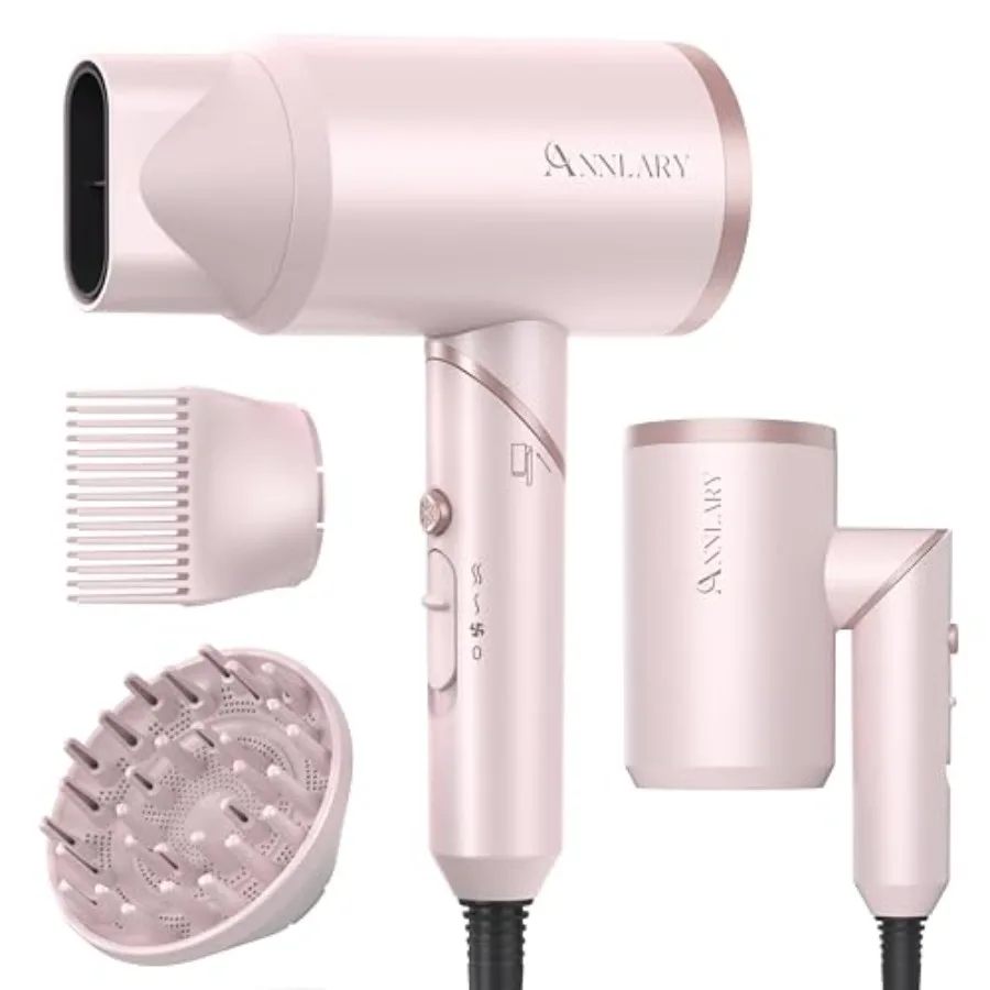 Hair Dryer with Comb 1800W Blow Dryer with Diffuser for Curly Hair Plasma Ionic Hairdryer for Frizz Control Foldable and Protab
Hair Dryer with Comb 1800W Blow Dryer with Diffuser for Curly Hair Plasma Ionic Hairdryer for Frizz Control Foldable and Protab