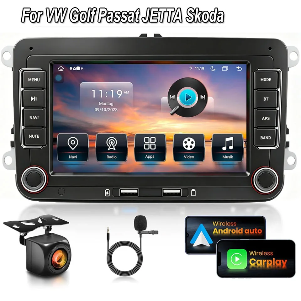 XFY 7" HD Car MP5 Player FM BT Colorful lights RDS Radio Mirrorlink USB charging Wireless Android AUTO/ Carplay for VW NEW 2026
XFY 7" HD Car MP5 Player FM BT Colorful lights RDS Radio Mirrorlink USB charging Wireless Android AUTO/ Carplay for VW NEW 2026