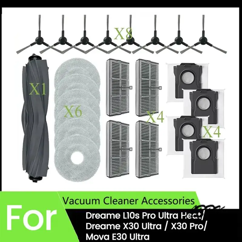 ABBK-23Pcs For Dreame L10s Pro Ultra Heat RLL82CE/X30 Ultra/Mova E30 Ultra Vacuum Parts Main Side Brush Filter Mop Dust Bag
ABBK-23Pcs For Dreame L10s Pro Ultra Heat RLL82CE/X30 Ultra/Mova E30 Ultra Vacuum Parts Main Side Brush Filter Mop Dust Bag